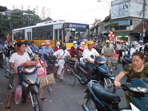 Crowded bus